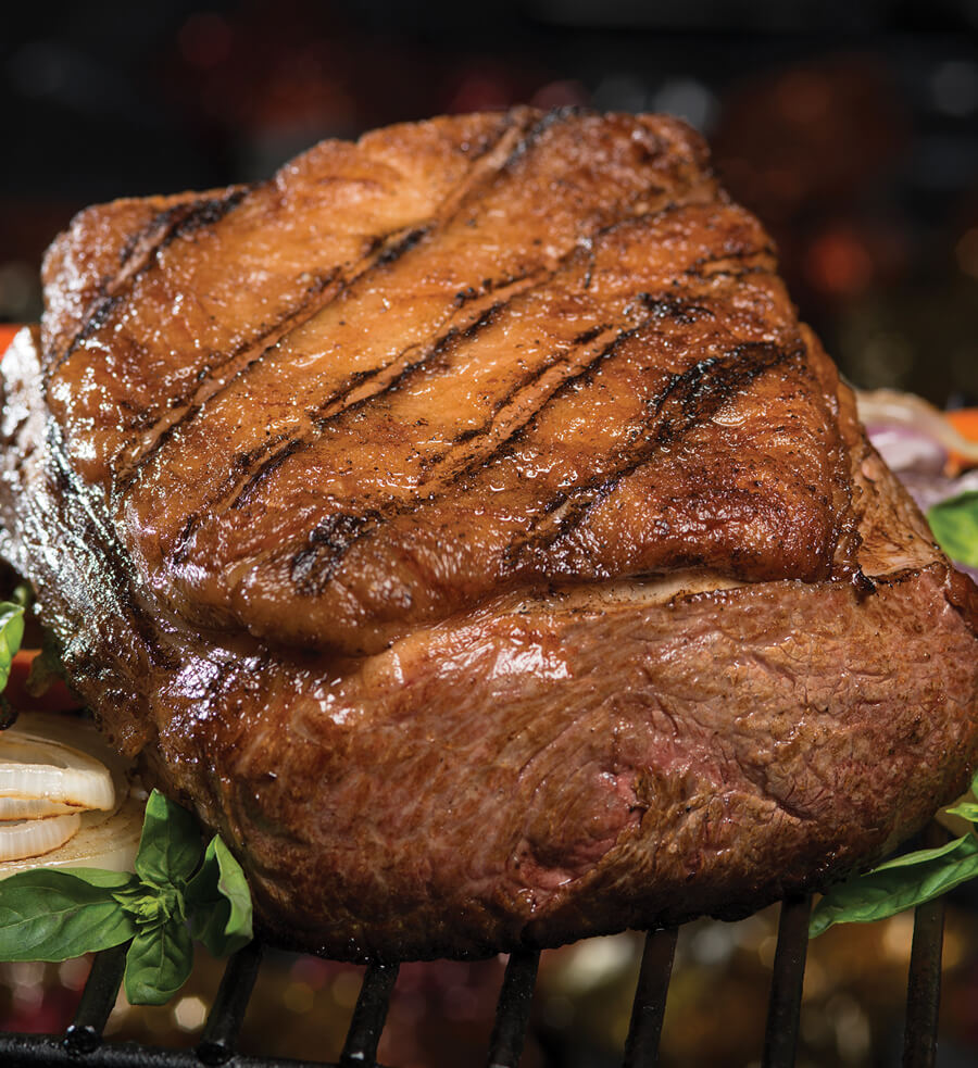Bife angosto a la parrilla con vegetales a la parilla